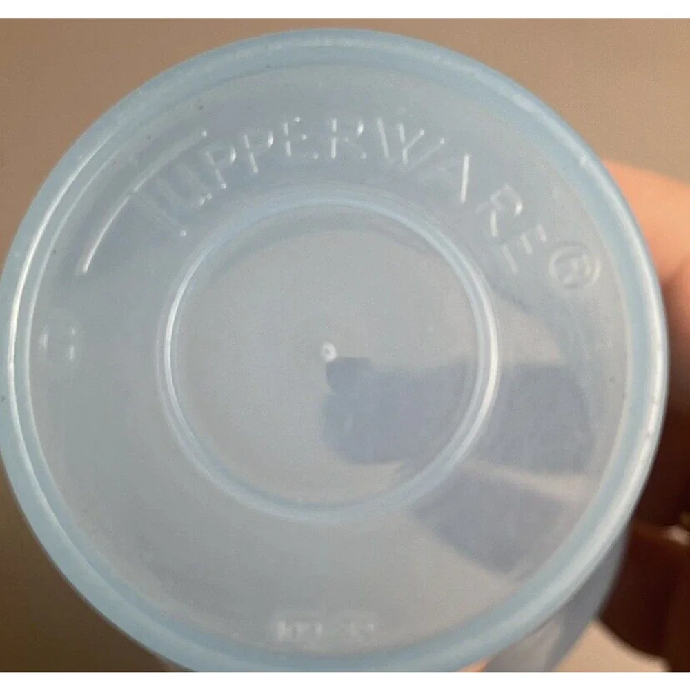 Tupperware Kids Bell Tumblers Cups 7 oz Pastel Blue Orange Translucent Lot #109